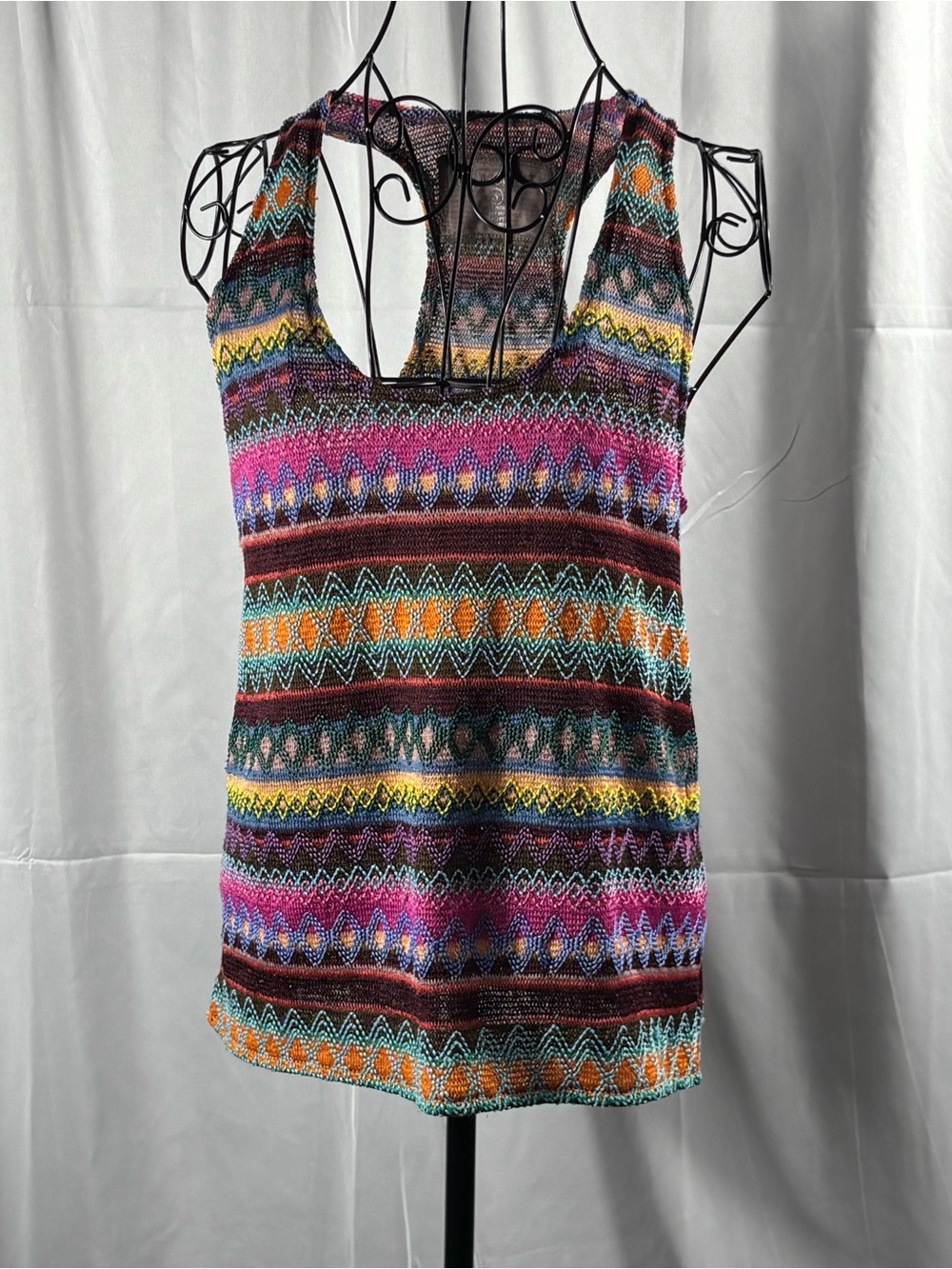 Top Secret Multicolor Striped Knit Tank Top